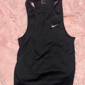 Nike Black Sleeveless Top with White Logo